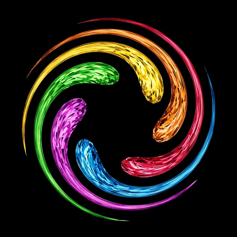 Infinity Spirale Unendlichkeit Steine Regenbogen