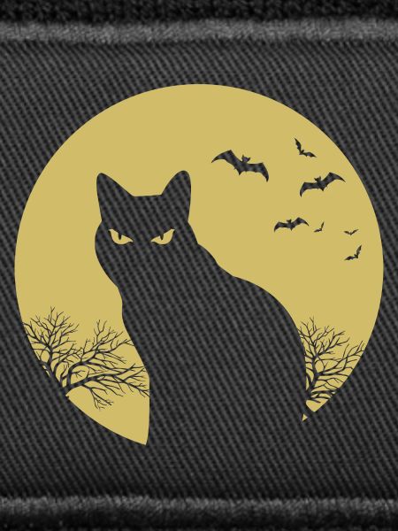 halloween cat moon