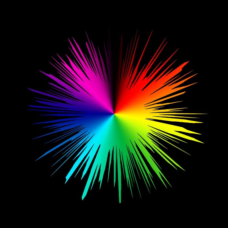 Explosion de couleur rafale radiale