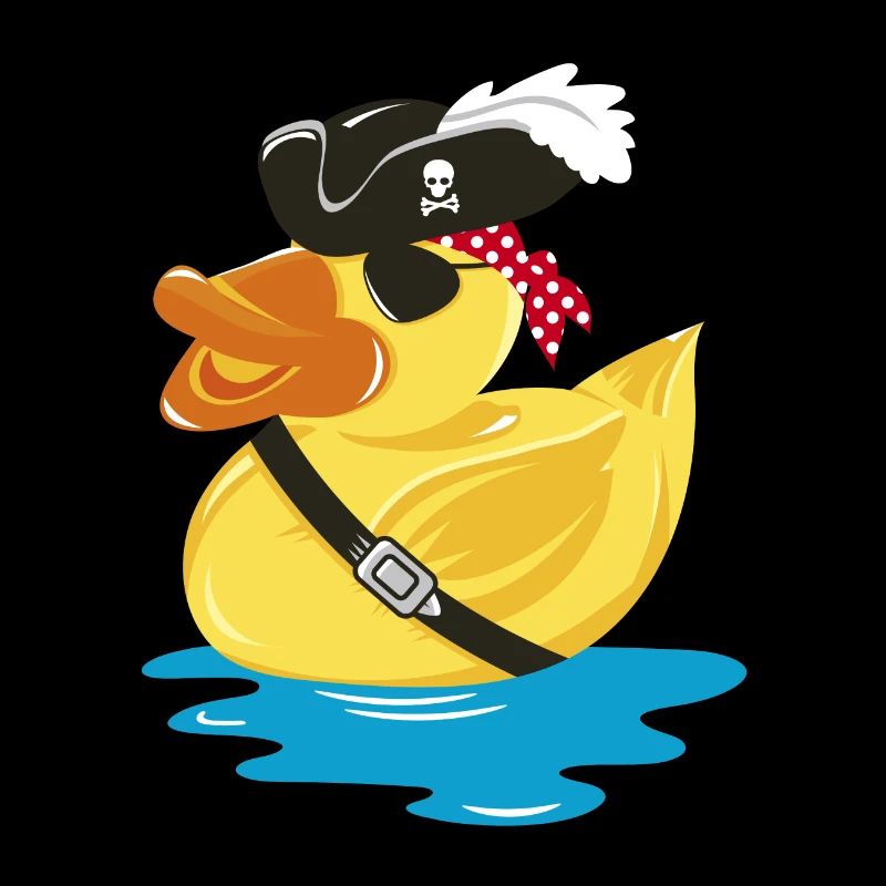 Pirate Rubber Duck with a pirate hat and eye patch
