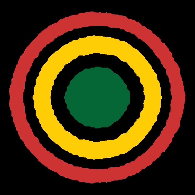 Conception abstraite de cercle Reggae concentrique