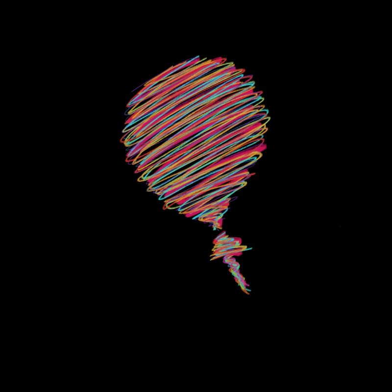 Neon Scribble Balloon – Pop Art Sketch