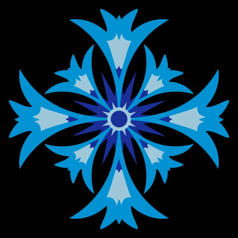 Une fleur stylisée de bleuet