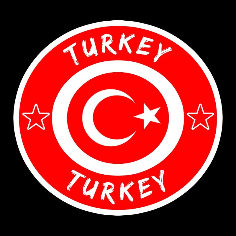 Turkey Circle with National Flag Gift Istanbul