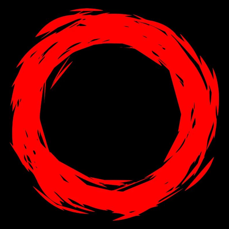 Circle design red circle shape new variant