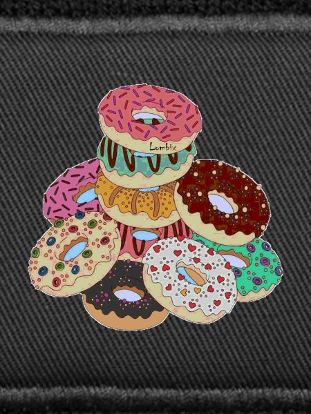 Pyramid of Rainbow Donuts