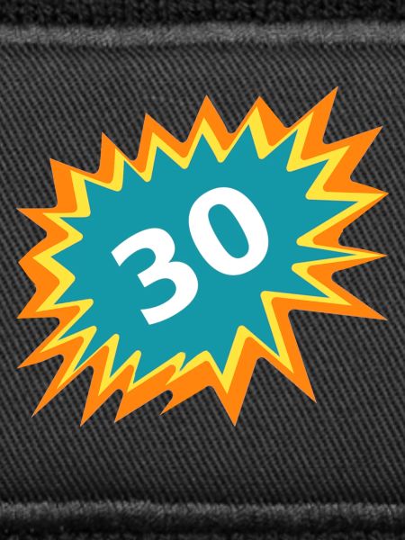 30th Birthday, Burst Sticker