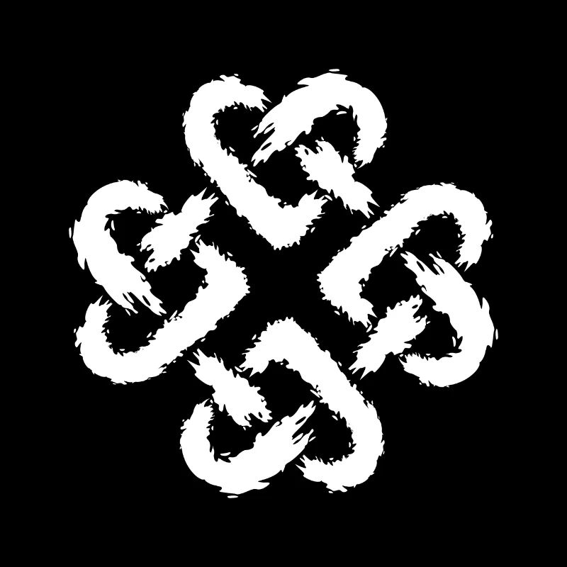 Celtic knot heart infinity white