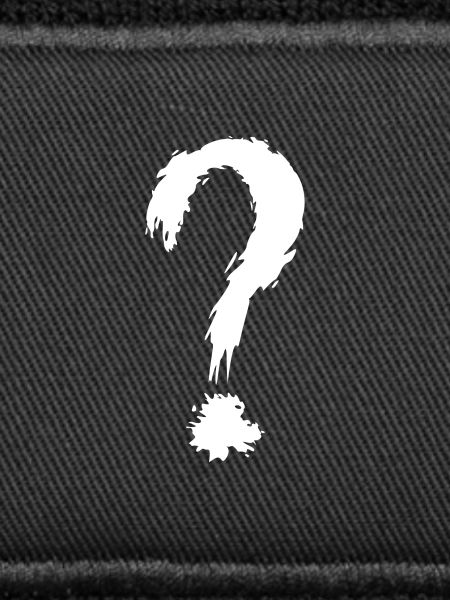 Question mark white