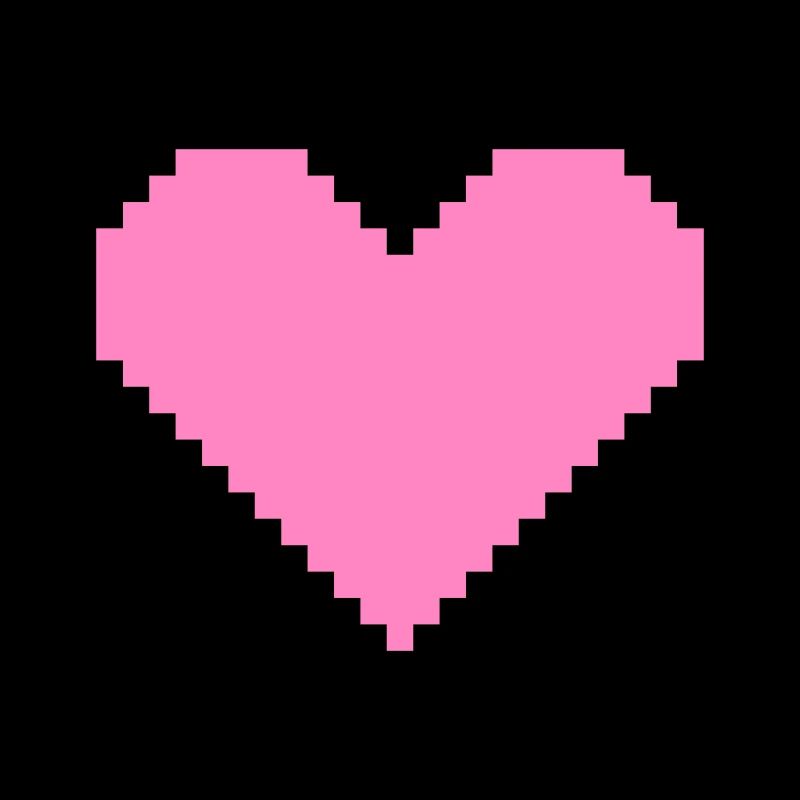 Pixel coeur rose