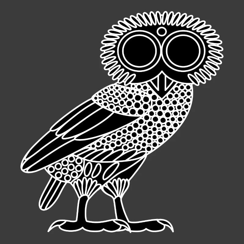 Eule der Athene [Schwarz (nur Eule)]