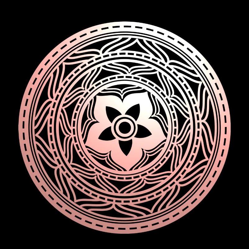 Pastellflorales Mandala-Muster