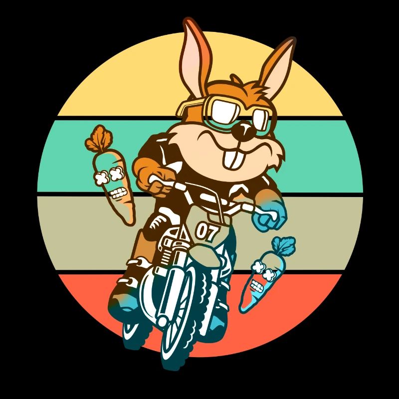 Bunny rabbit motocross gift