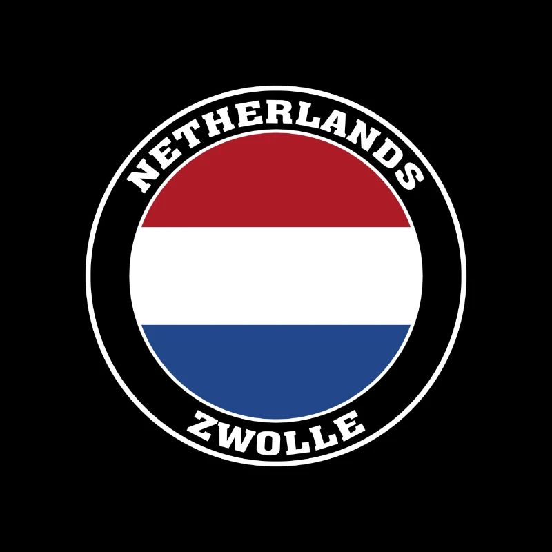 Drapeau Zwolle Pays-Bas Zwolle Hollande