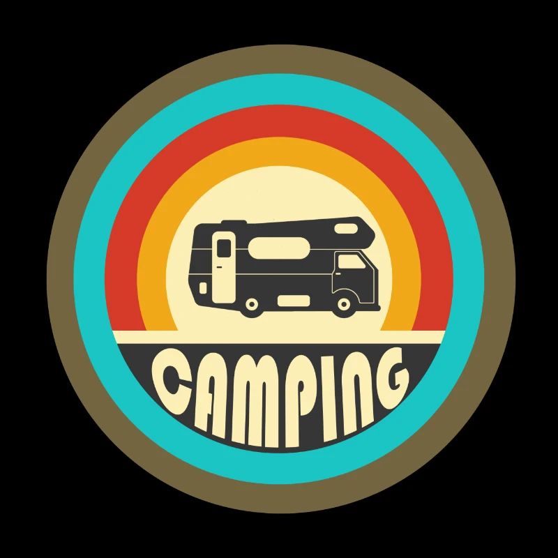 Camping design vintage / idée cadeau