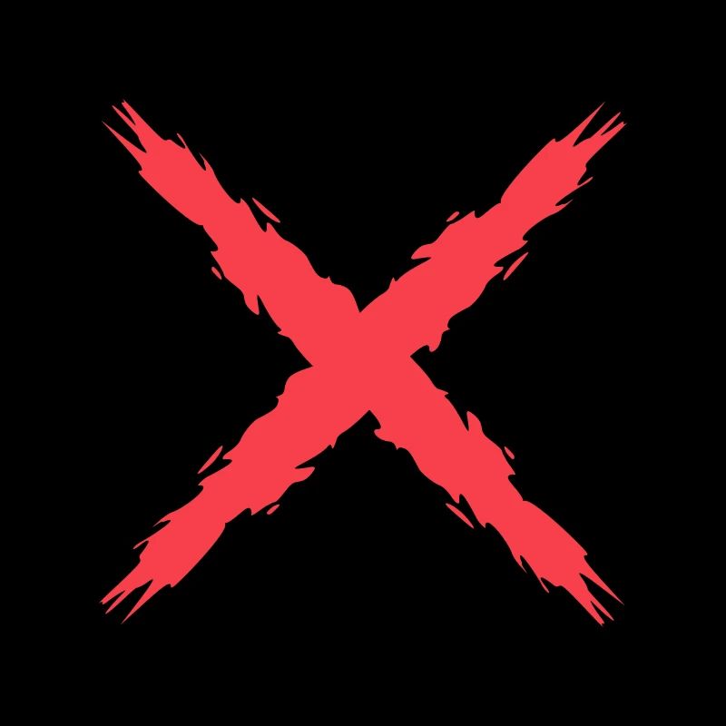 Croix de vecteur de conception rouge
