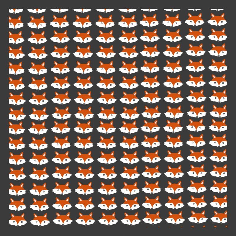 Fox head pattern, children's pattern