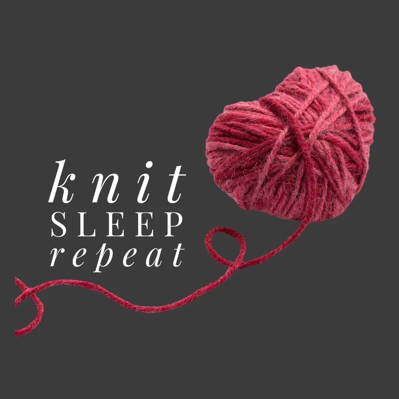 Knit Sleep Repeat red heart wool for knitting