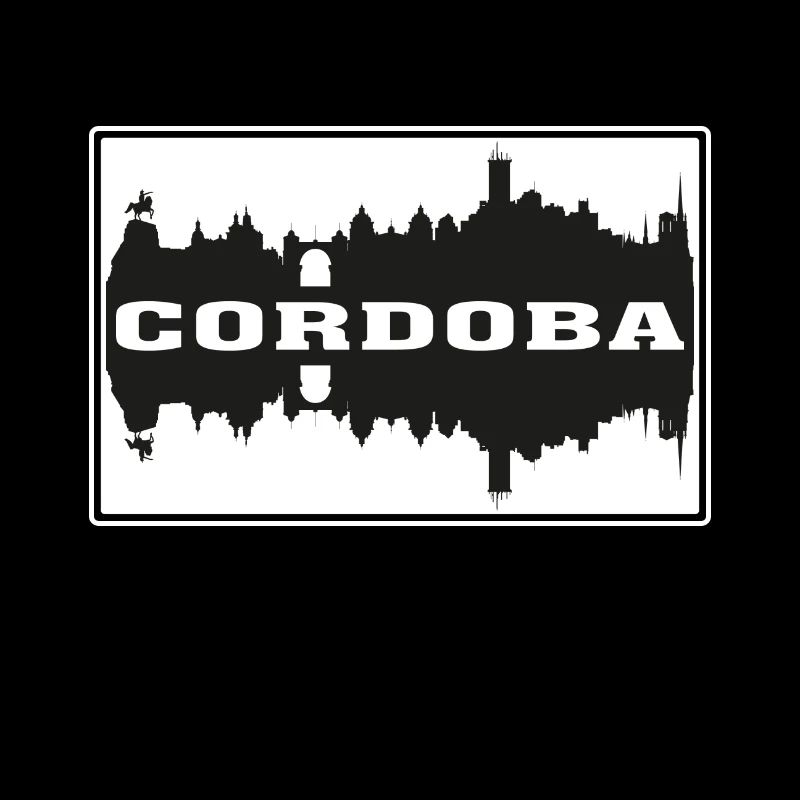 Cordoba Spanien Reise Souvenir Skyline Silhouette S.
