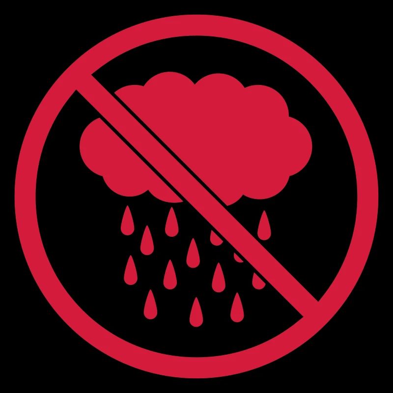 Verboten Schild Regen
