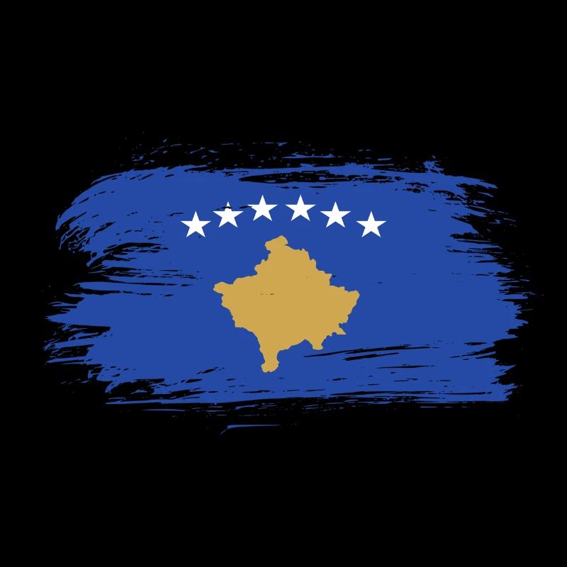 Conception du drapeau du Kosovo / idée cadeau