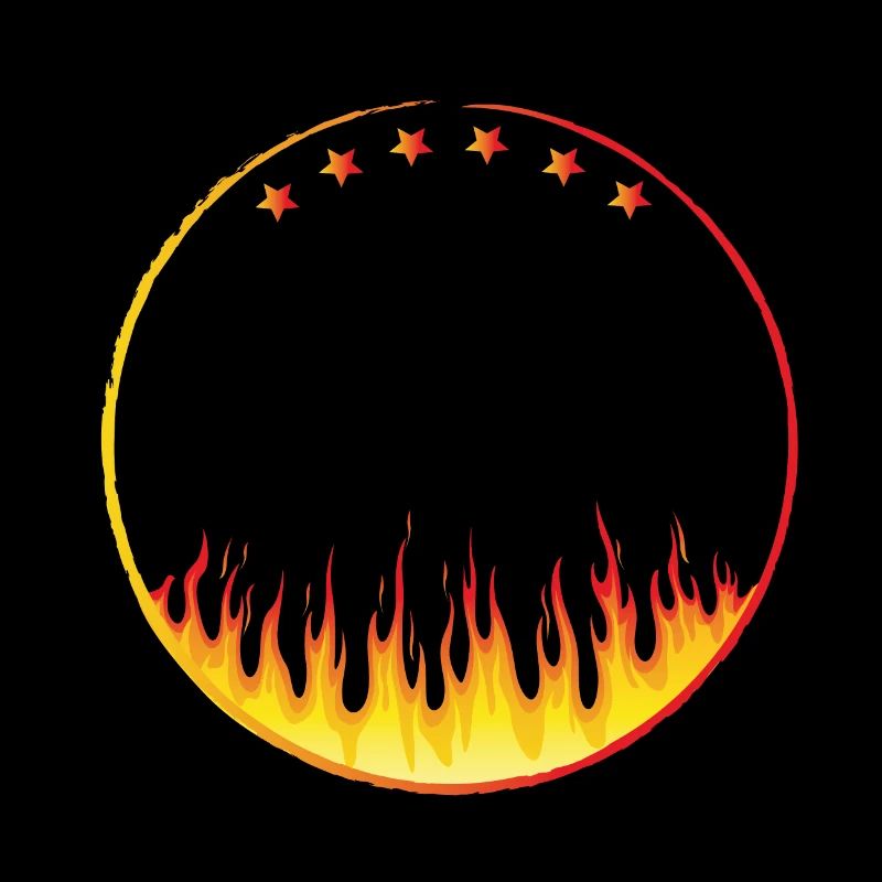 Circle on fire with Stars