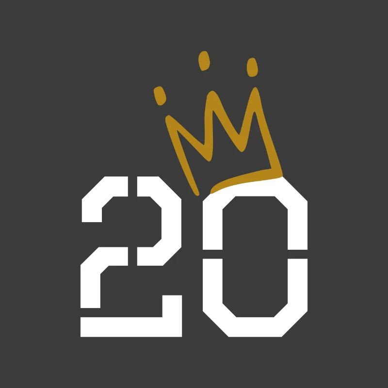 20 Birthday with Crown
