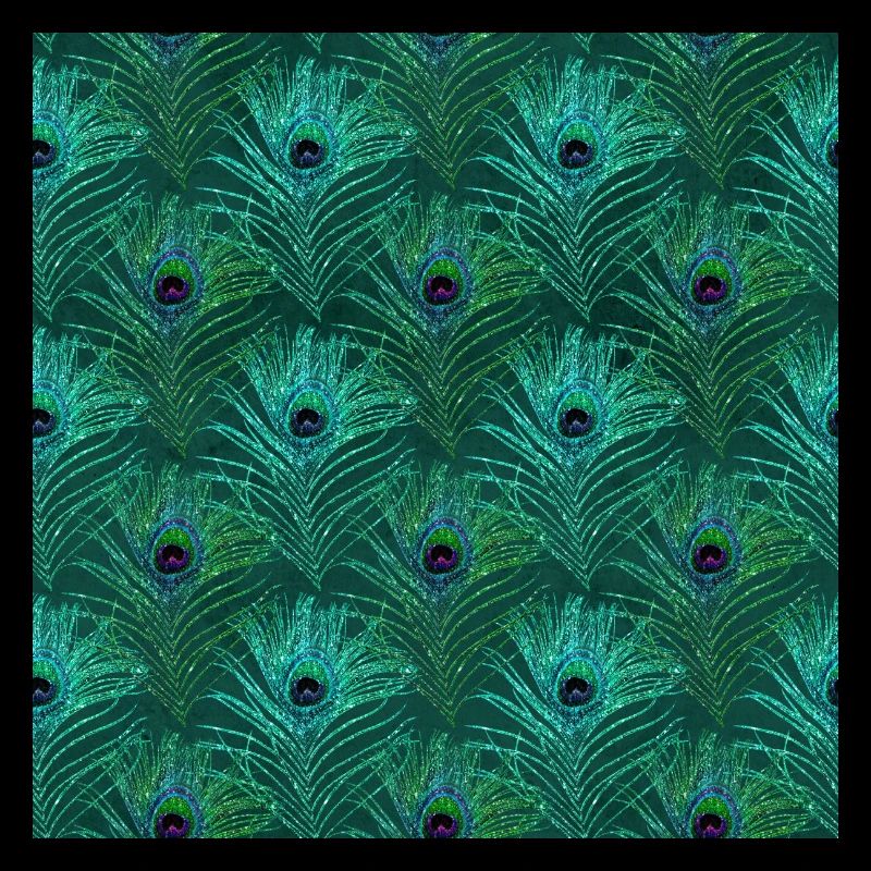 Green peacock feather pattern from bird peacock