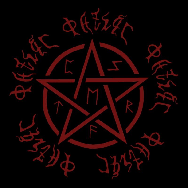 Pentagram pattern, futhark, goth, Halloween outfit