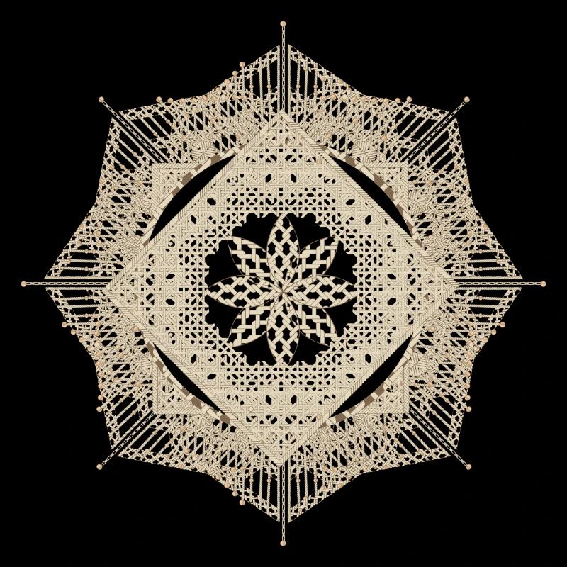 geometrischer Makramee Stil Blüten Anhänger