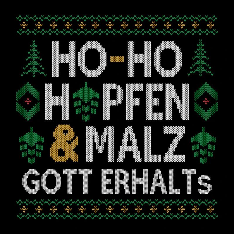 HO-HO HOPFEN UND MALZ GOTT ERHALTS WEIHNACHTSPULLI