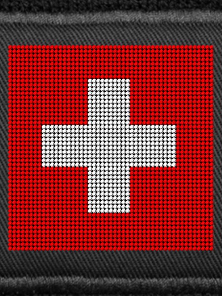 Schweizer Flagge - Perlenmosaik