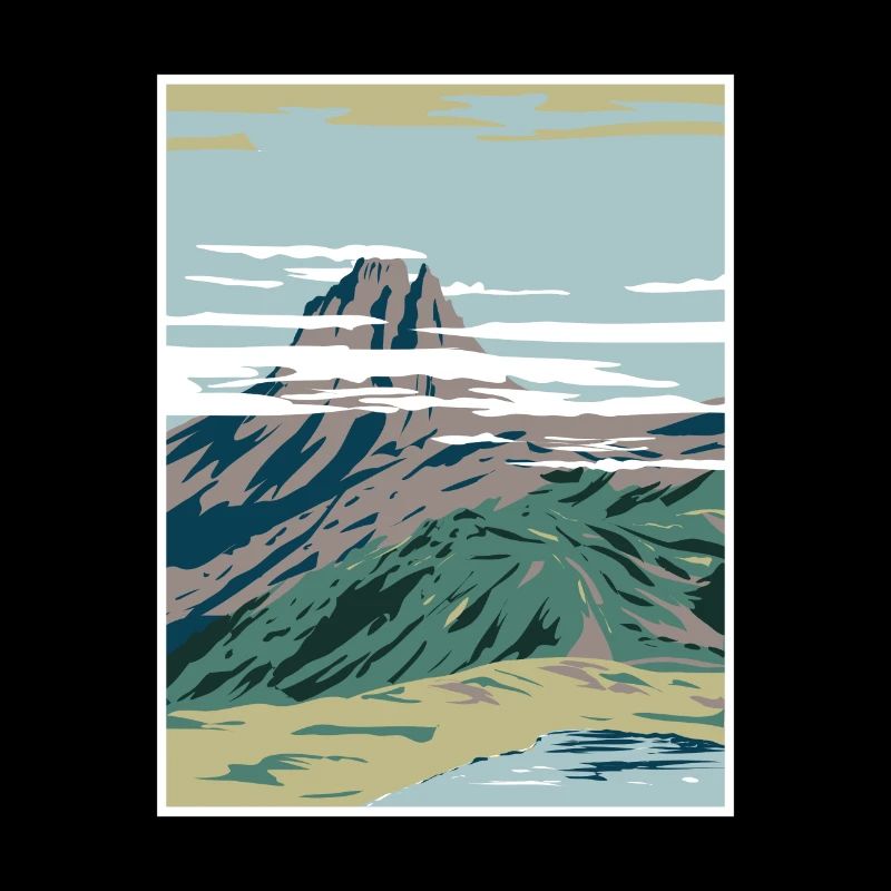 Parc National des Pyrénées WPA Affiche Art Déco