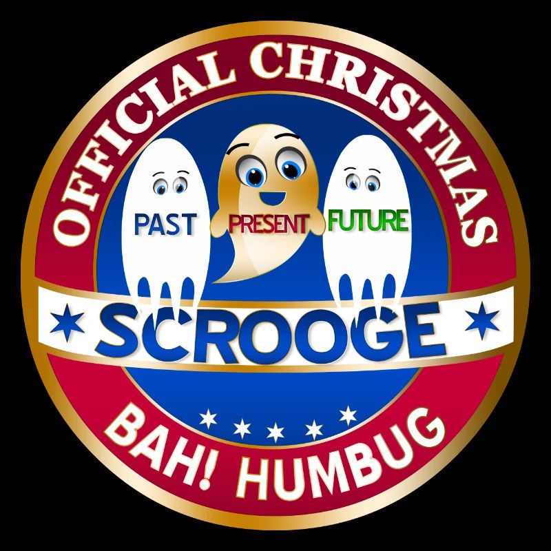 Scrooge Past Present Future Badge