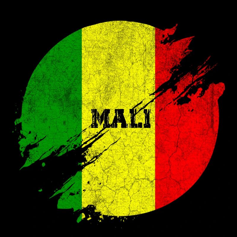 Mali flags vintage circle