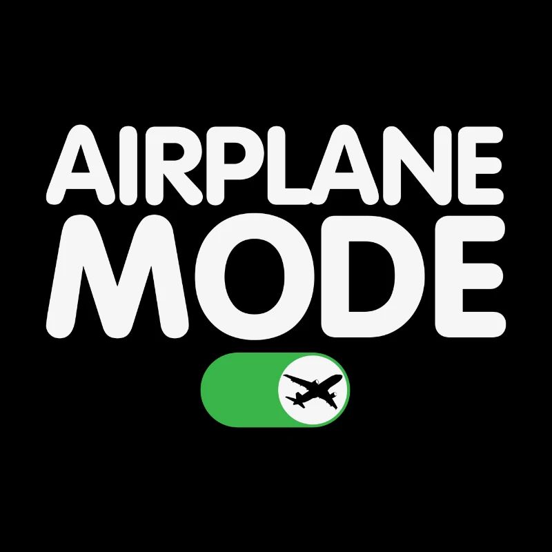 Flugzeugmodus auf lustigem Pilotendesign
