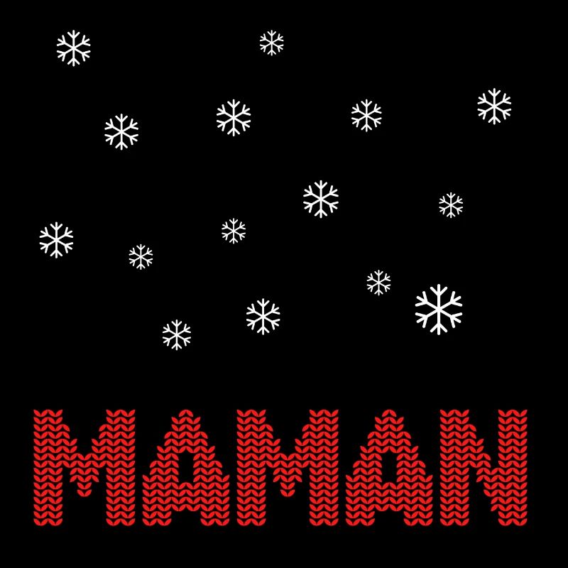 Bonnet de noel Maman flocon neige