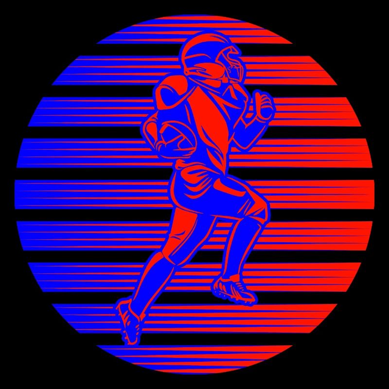 Quarterback rétro néon