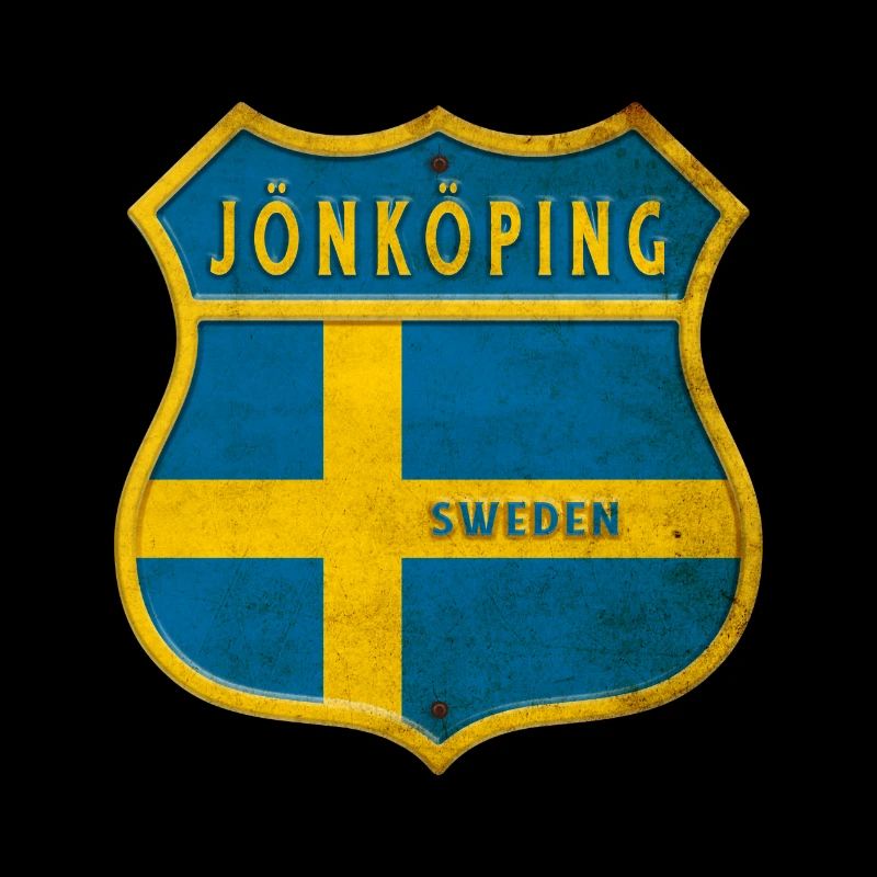 Jönköping Suède Armoiries Drapeaux