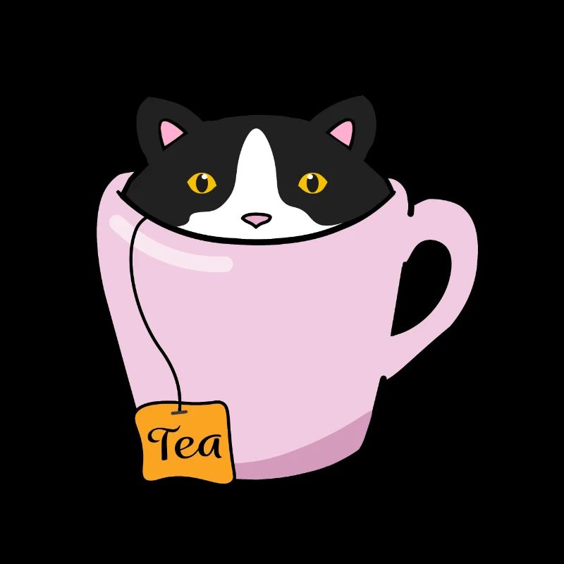 Cute Tea Cat