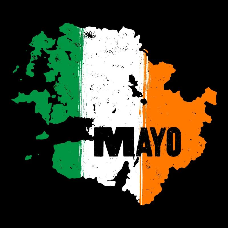 | du comté de Mayo Ireland Contour de la carte du drapeau