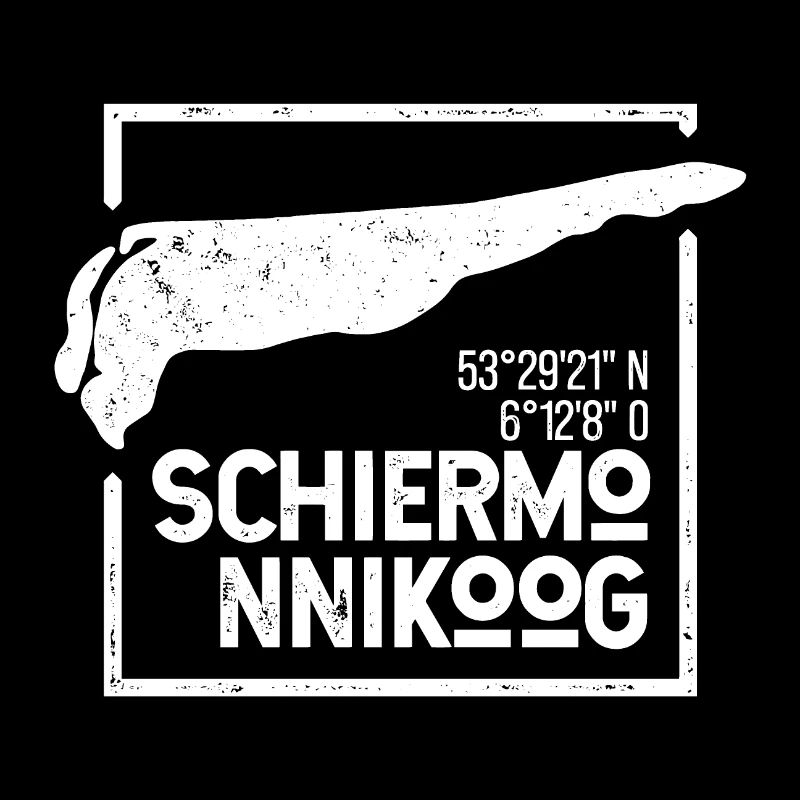 schiermonnikoog | Conception de timbres Island Silhouette