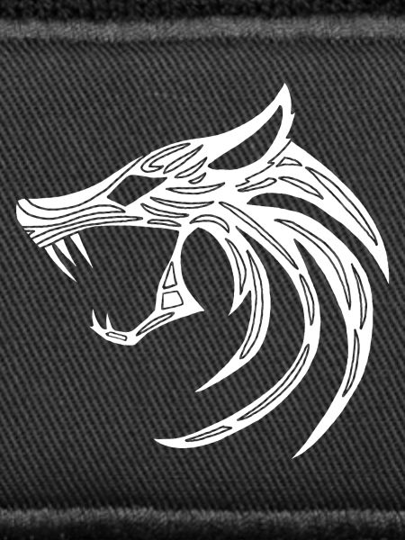 White demonic wolf