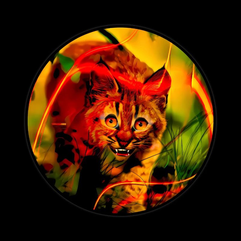 Petit chat lynx avec le sourire