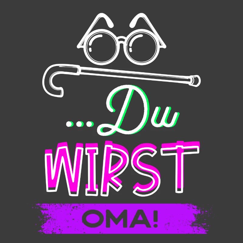 Sehschwäche Brille Statement Großmutter Oma