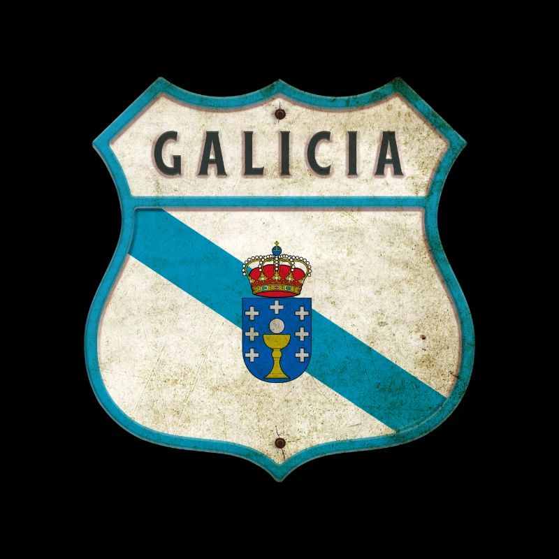 Drapeau armoiries de la Galice