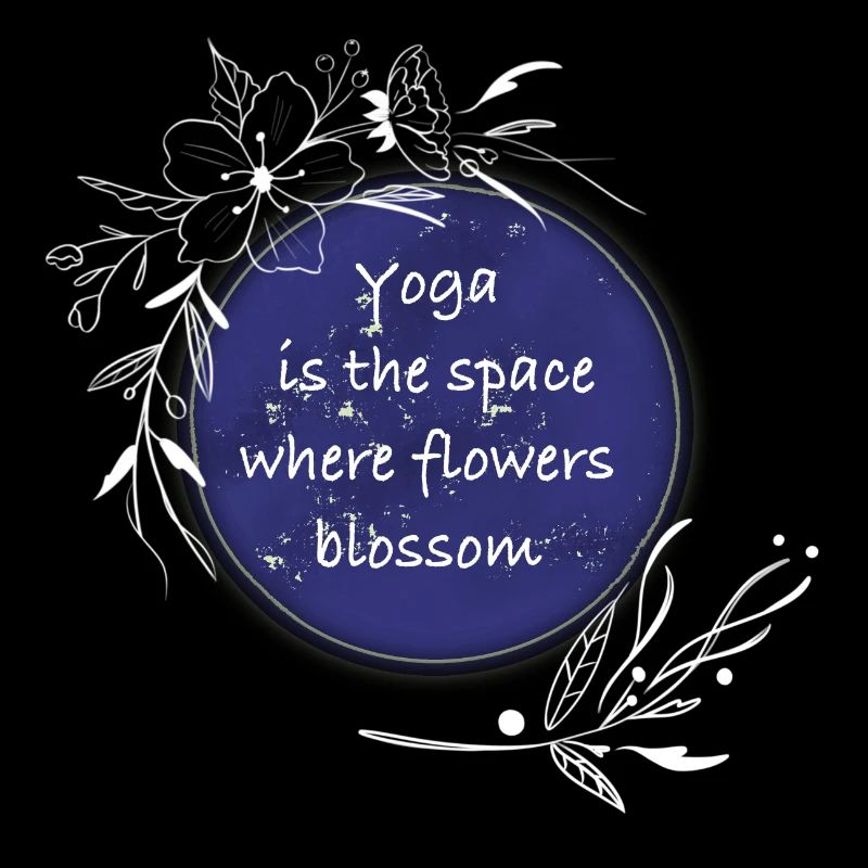 Chambre de yoga fleurs floraison citation