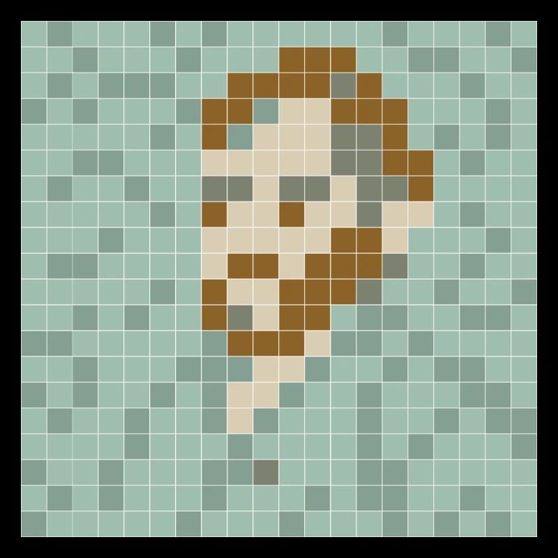 Van Gogh - Autoportrait - PixelArt Self-Portrait