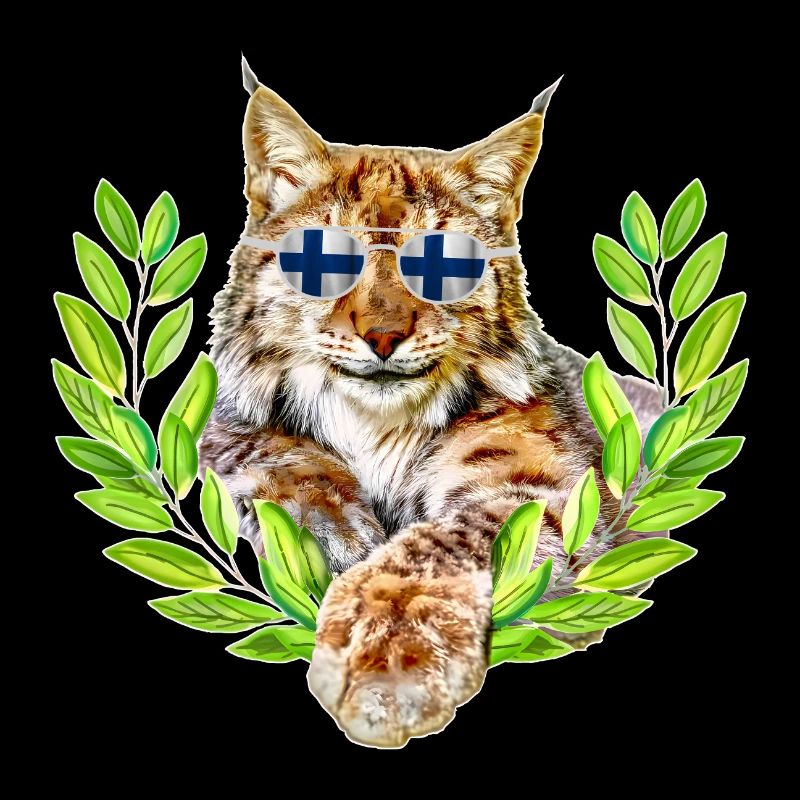 Lynx de Finlande souriant cool