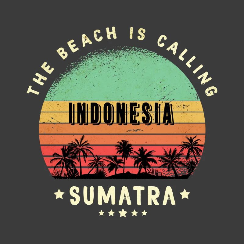 Conception de la plage de Sumatra en Indonésie